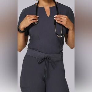 Mandala Scrubs Set in Gray